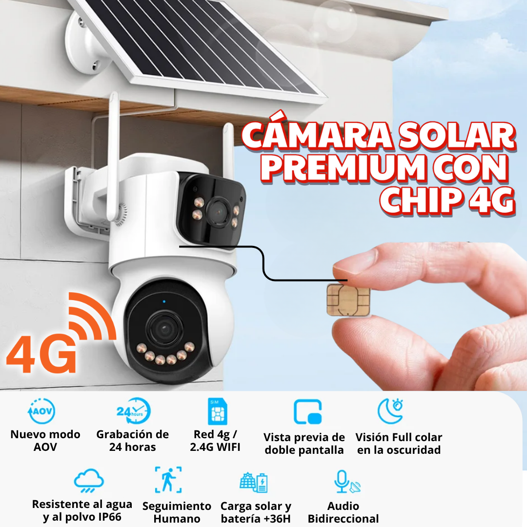 NUEVA CÁMARA PREMIUM SOLAR 4G CERBERUS 4K