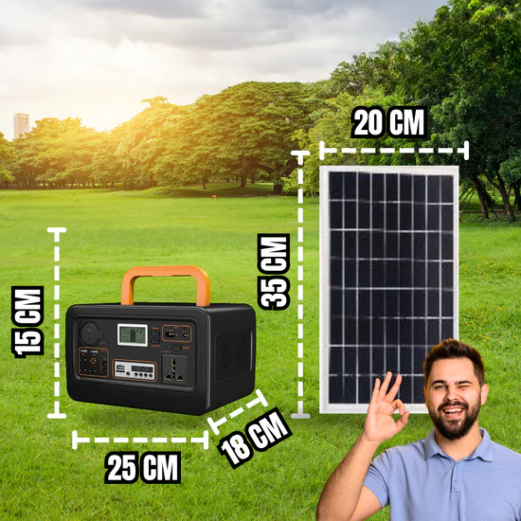 NUEVO KIT SOLAR PORTÁTIL DELUXE CON PANEL SOLAR