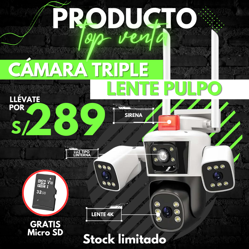 NUEVA CAMARA DELUXE PULPO + MICRO SD GRATIS