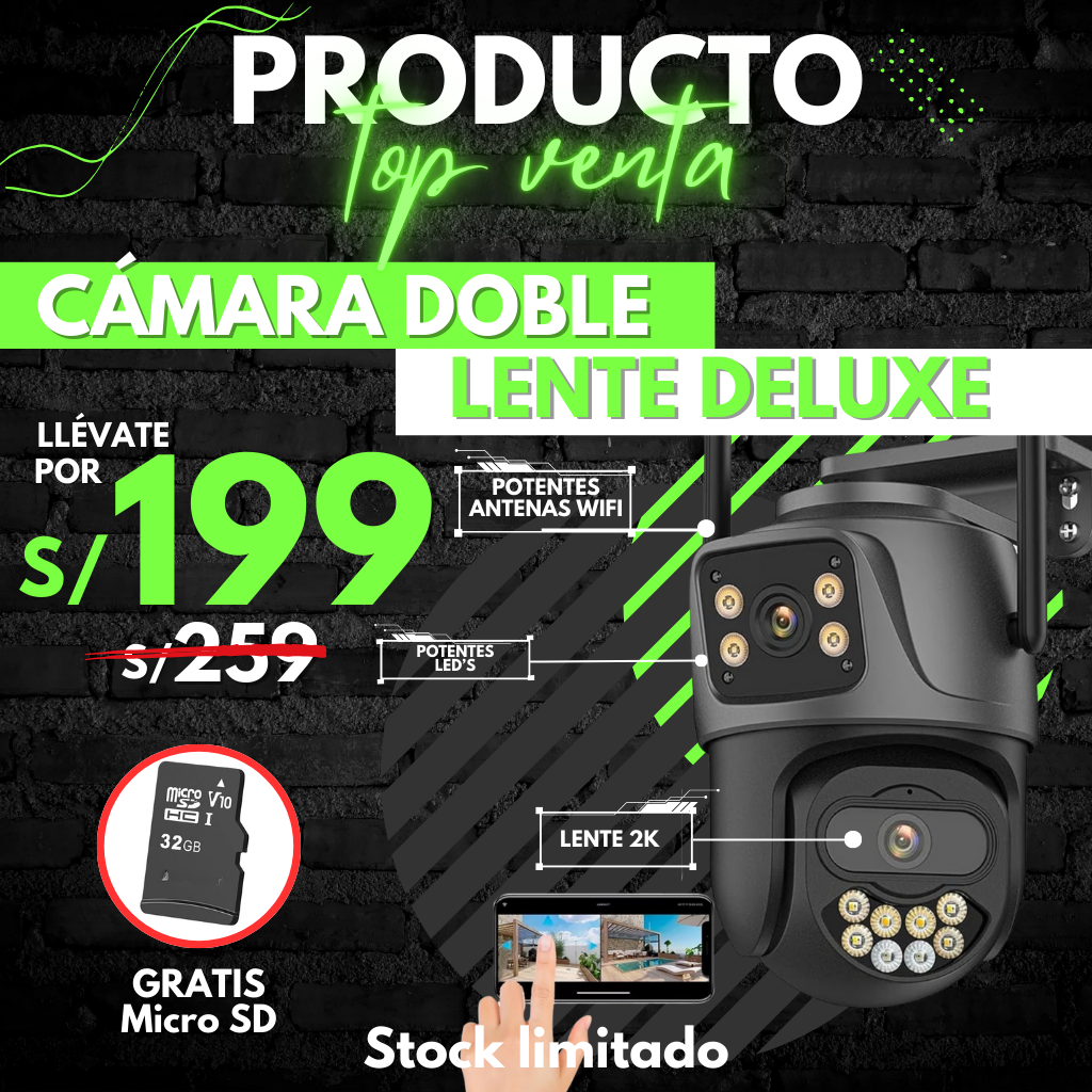 NUEVA CÁMARA DOBLE LENTE DELUXE